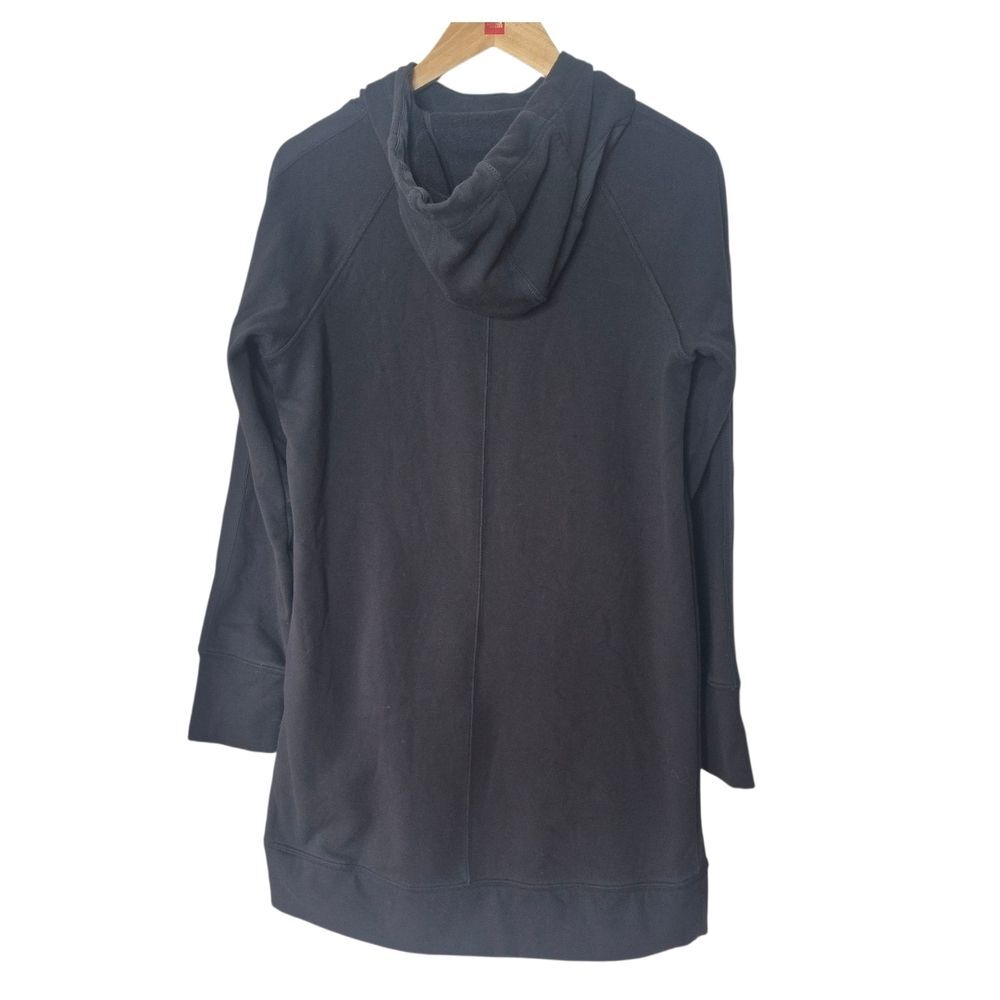 Athleta Victory Sweatshirt Hoodie Dress Black Pockets Athleisure Size Small - Picture 3 of 5